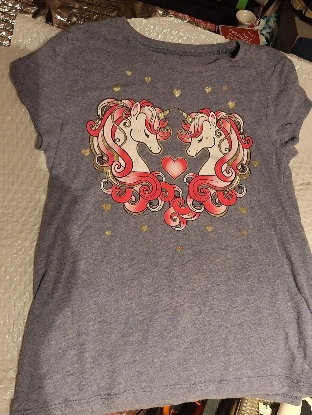 Girls' Unicorn Graphic shirts with Pink Accents